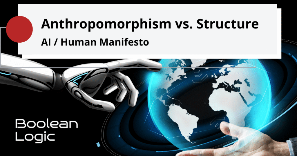 Anthropomorphism vs. Structure. AI and Human Manifesto by AZ